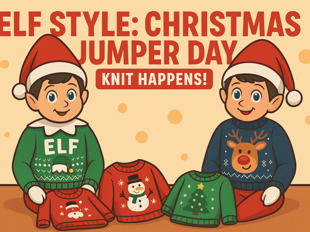 Day 17 – Elf Style: Christmas Jumper Day Knit Happens!&nbsp;🧶🎅